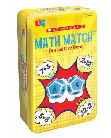 Tinned Game Scholastic Math Match Dice and Card Game