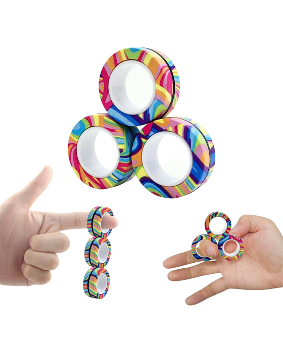 Fizz Fun Magnetic Rings Multi Colour 3 - Assorted