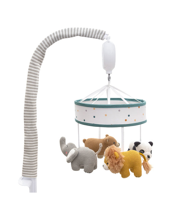 Musical Cot Mobile Day At The Zoo