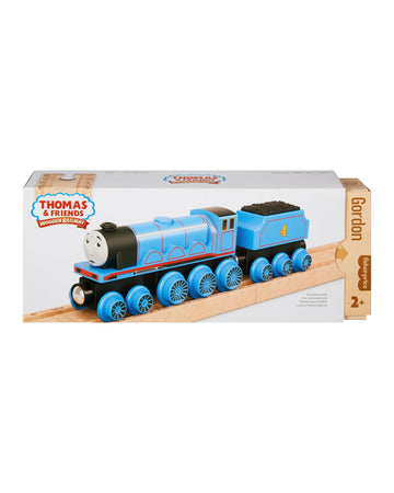 Fisher Price Thomas and Friends Wooden Railway Gordon Engine and Coal Car