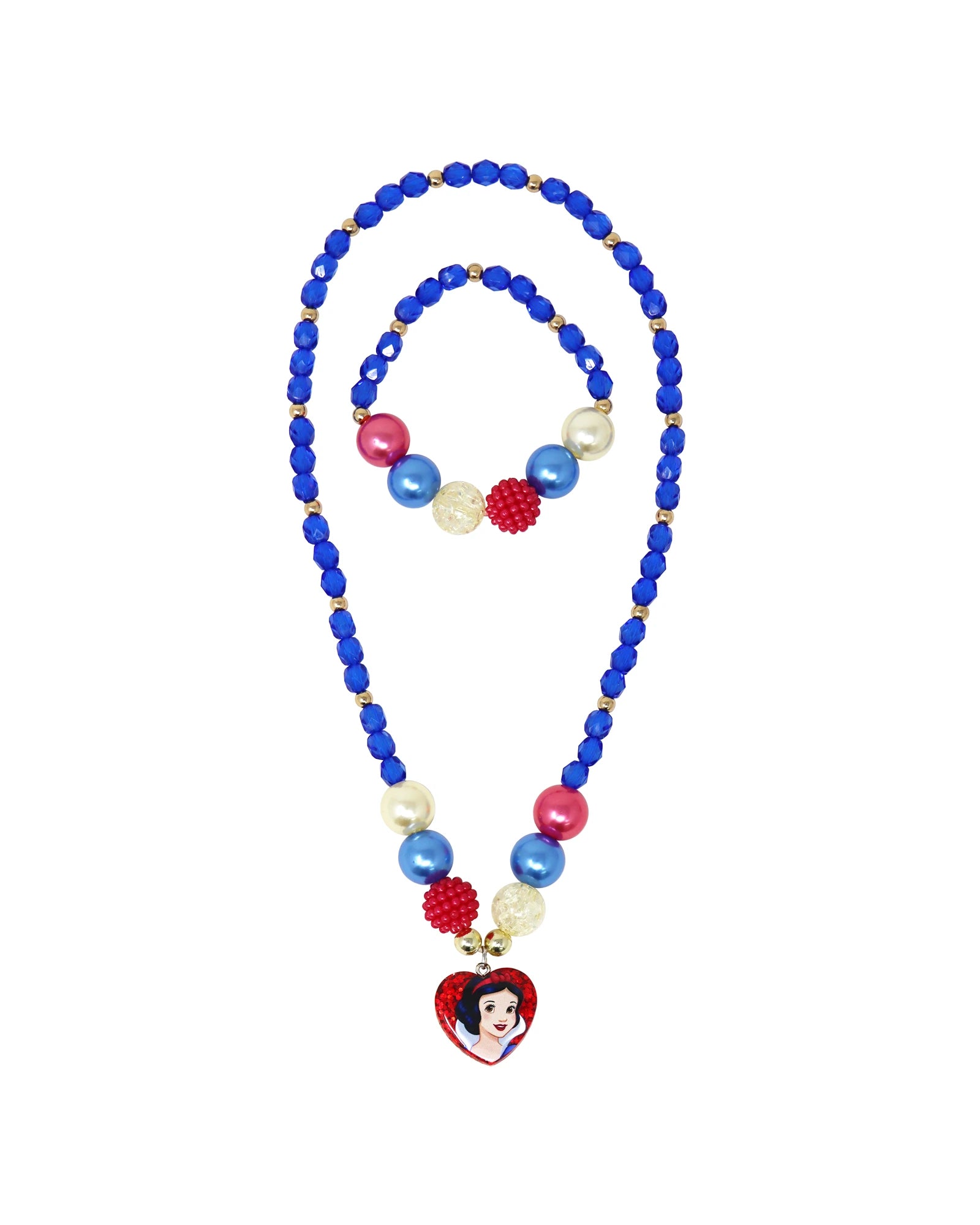 Pink Poppy Disney Snow White Necklace and Bracelet Set 