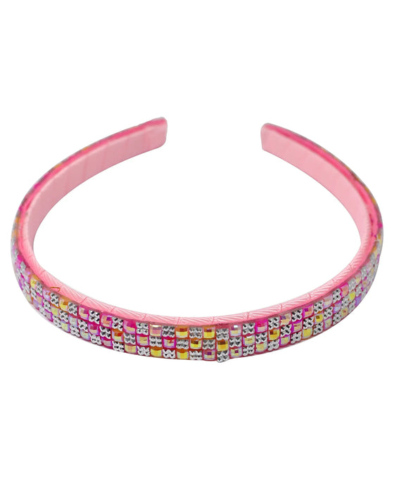 Pink Poppy Headband Fancy Shiny