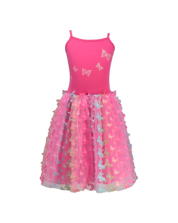 Pink Poppy Rainbow Butterfly Dress Hot Pink 5 to 6