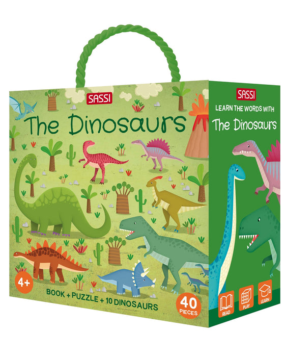 Sassi Learn Dinosaurs 3D Puzzle and Book Set - Kidstuff