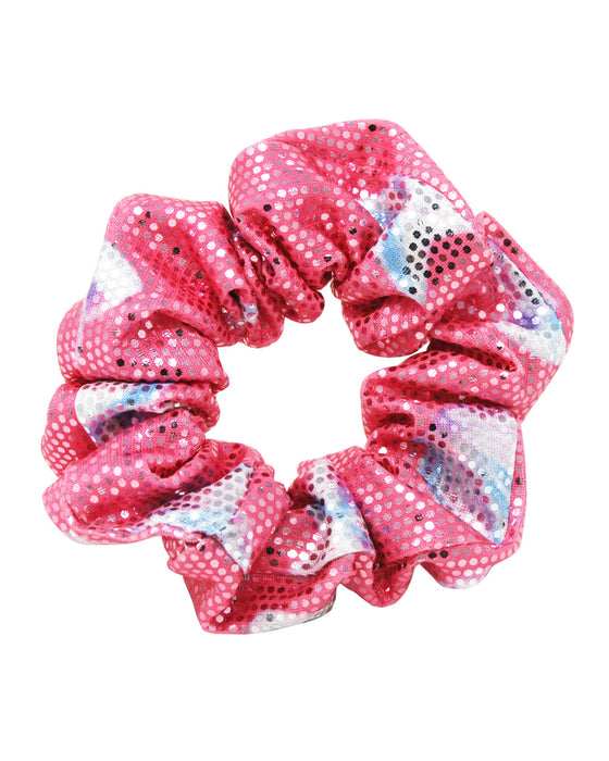 Pink Poppy Scrunchie Rasberry Sparkle