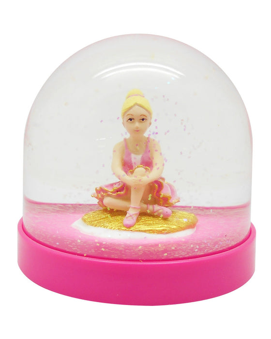 Pink Poppy Mermaid Snow Globe Rainbow Mermaid
