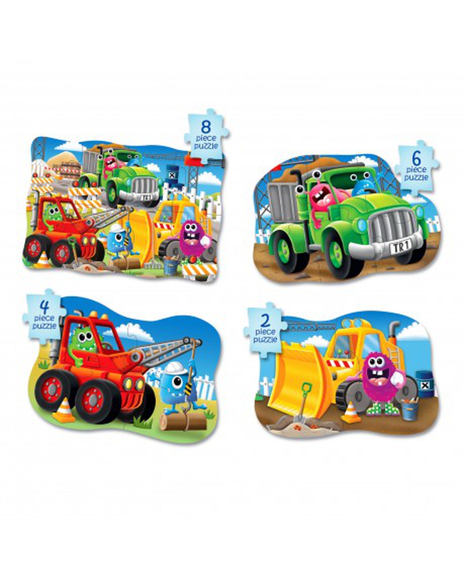 The Learning Journey My First Puzzle Sets 4InABox Puzzles Monster Trucks