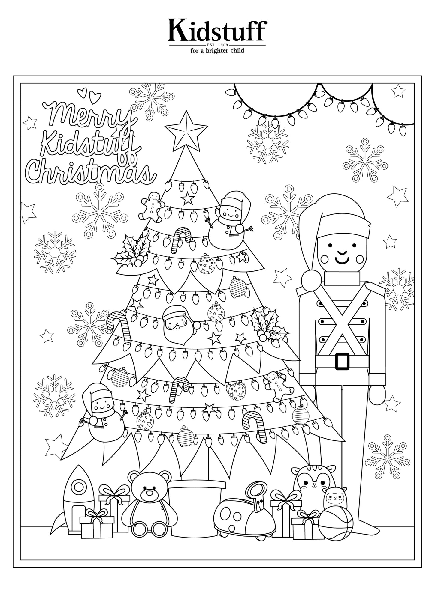 Kidstuff Christmas - Colouring in Sheet
