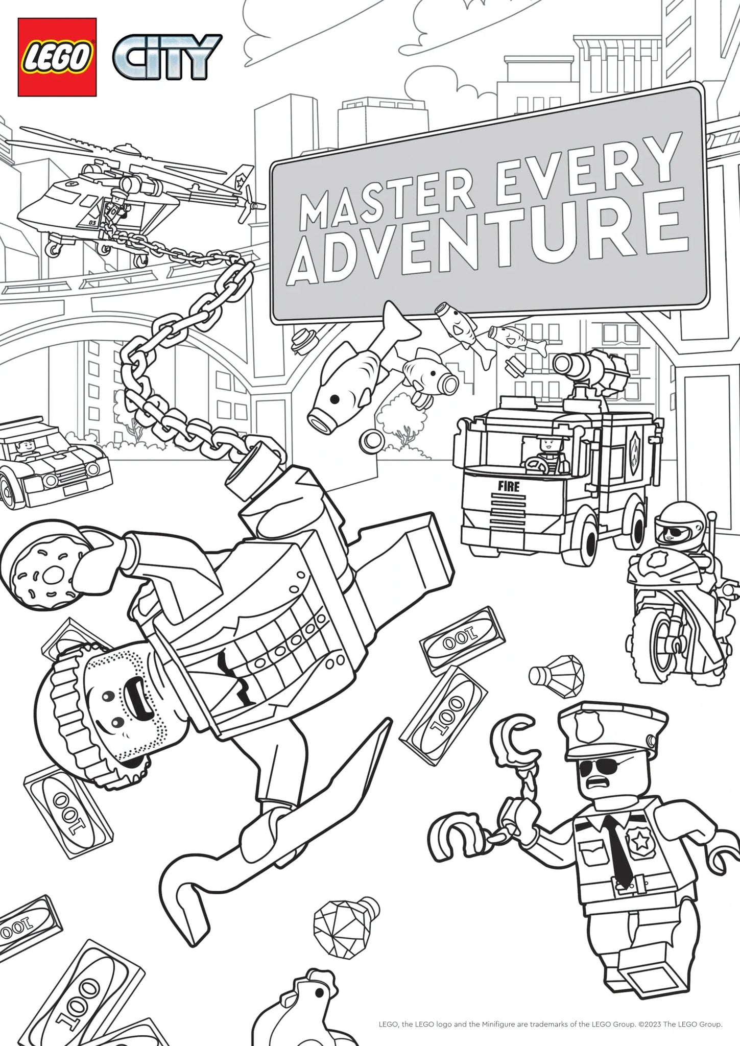 LEGO City Master Every Adventure - Colouring in Sheet