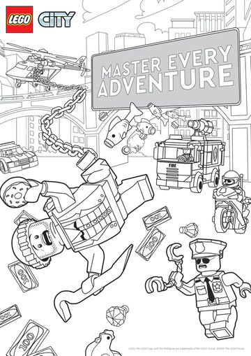 LEGO City Master Every Adventure - Colouring in Sheet
