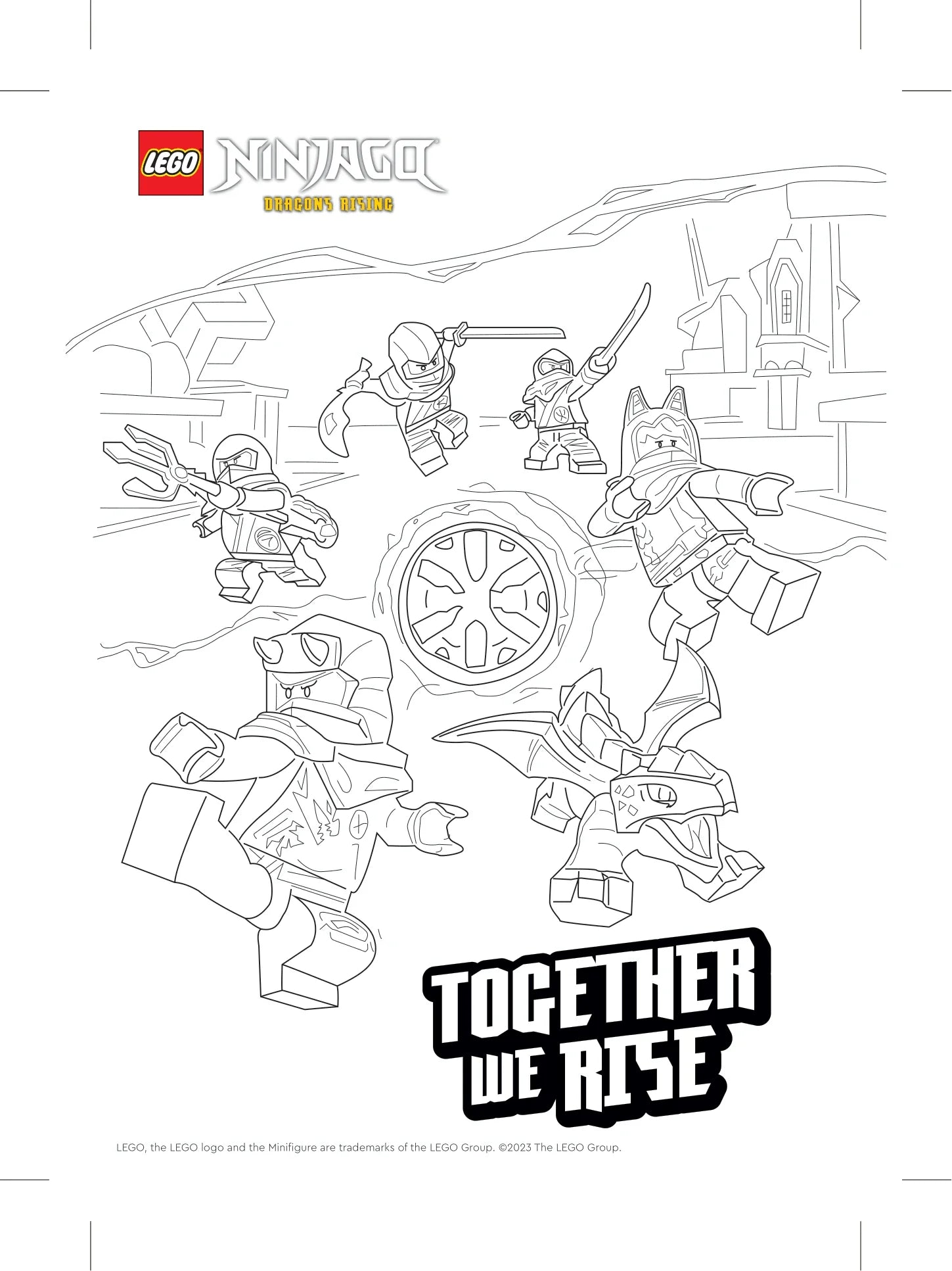 LEGO Ninjago Dragon's Rising - Colouring in Sheet