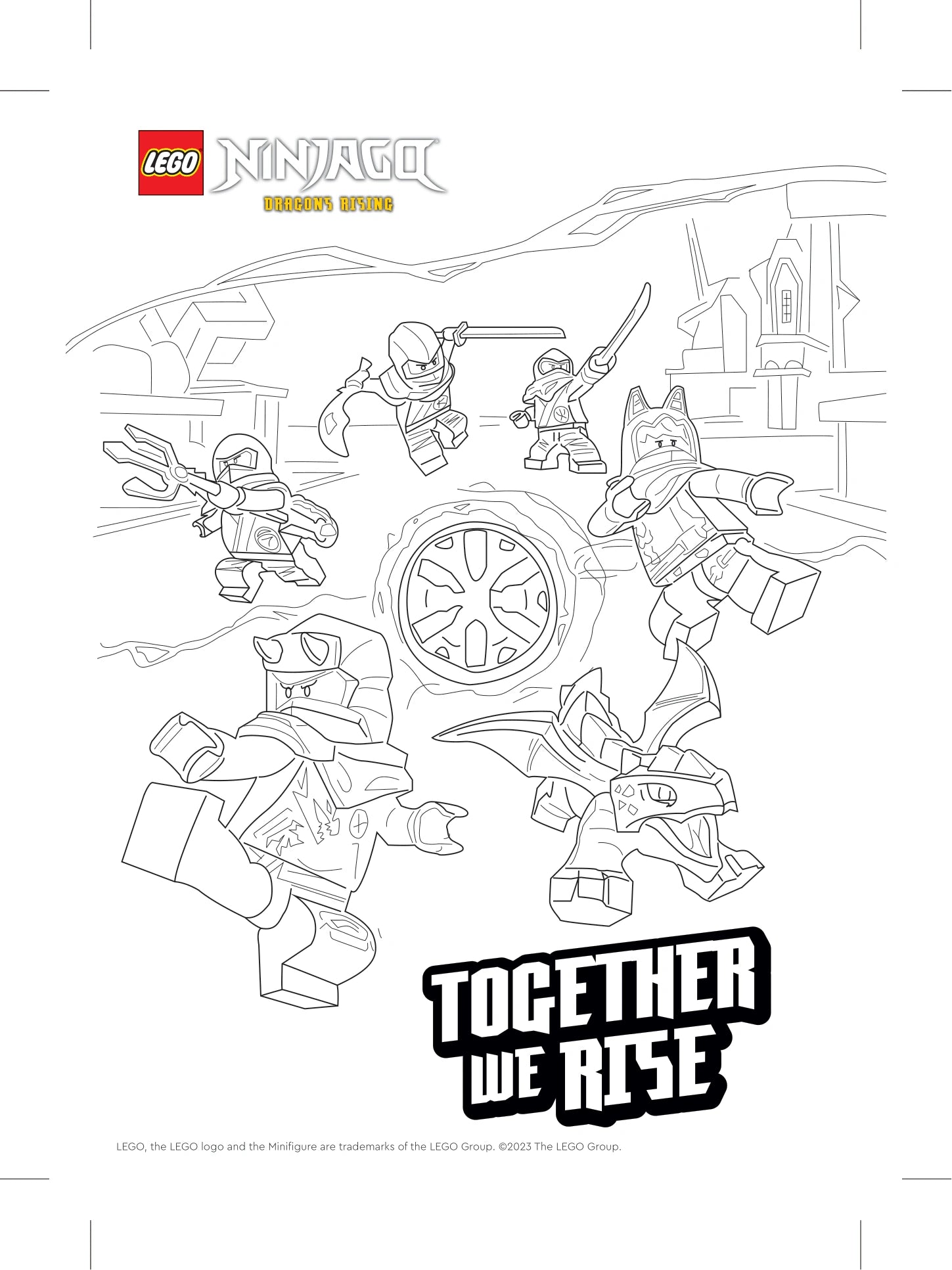 LEGO Ninjago Dragon's Rising - Colouring in Sheet