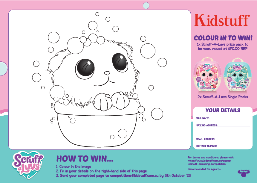 Scruff-A-Luvs - Colouring Competition