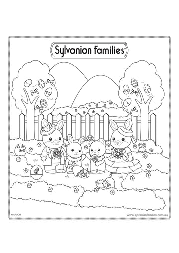 Sylvanian Families Easter - Colouring in Sheet
