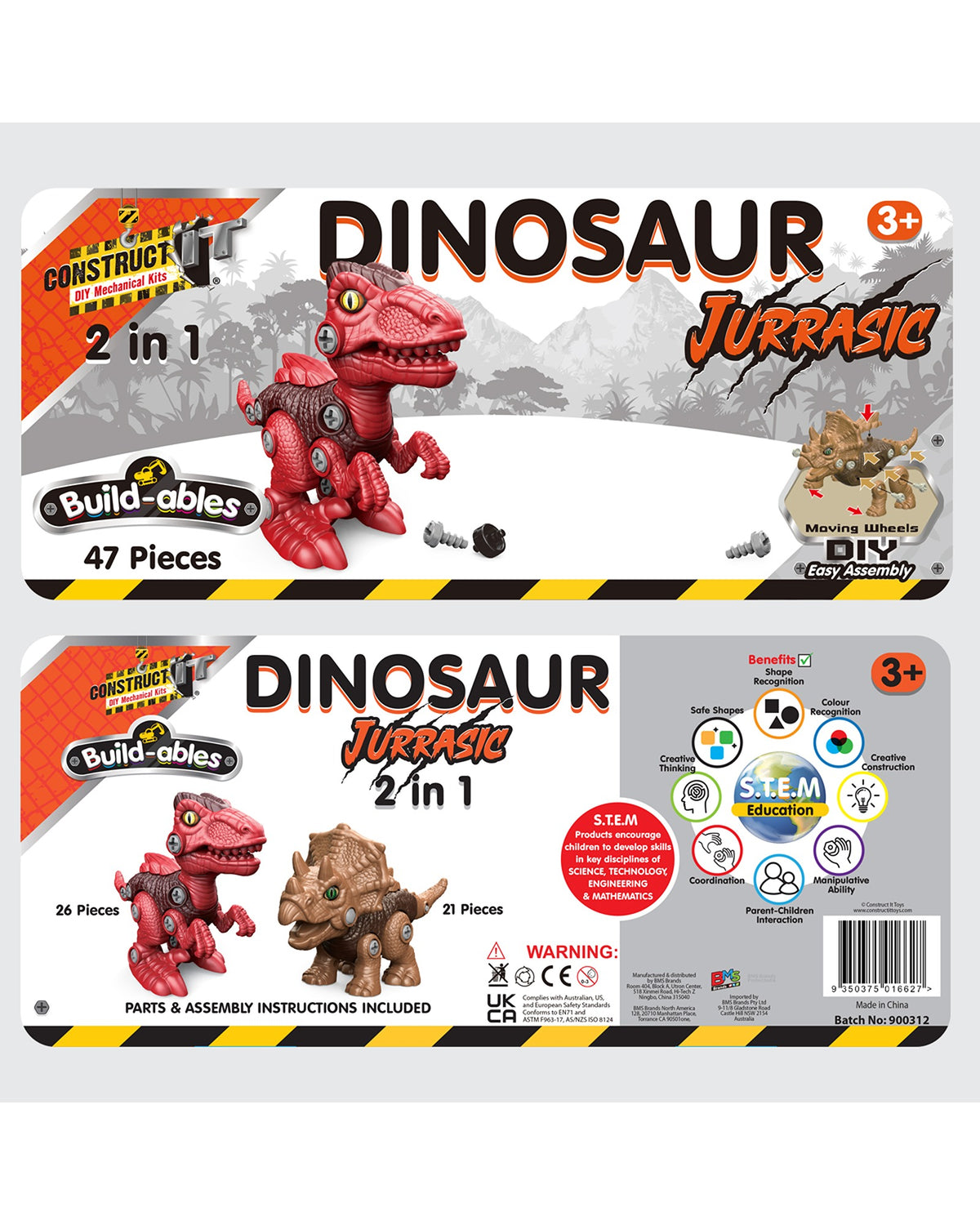 2 in 1 Dinosaur Jurrasic Set