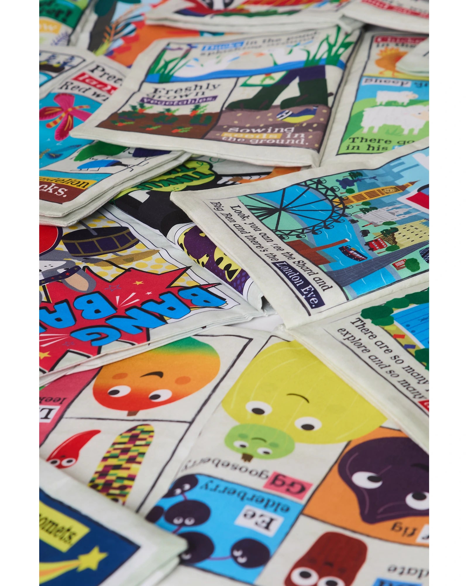 Jo & NicS Crinkly Cloth Books - Fruit & Veg