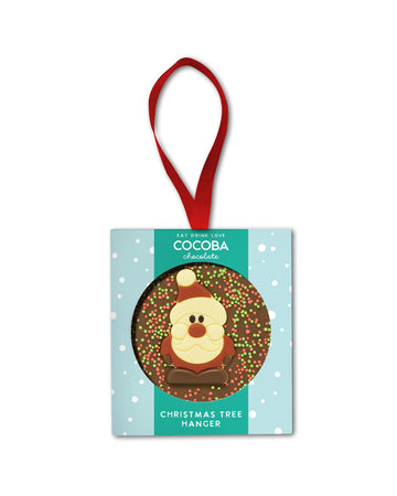 Cocoba Christmas Santa Milk Chocolate Tree Hanger 50g