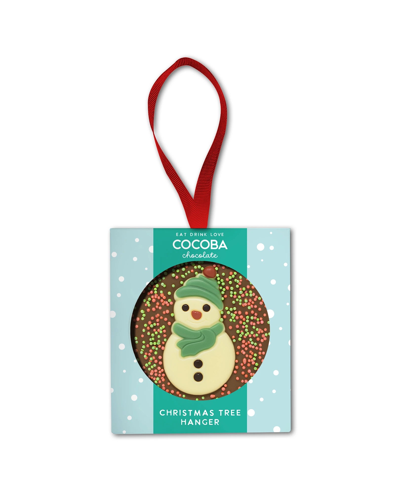 Cocoba Christmas Snowman Milk Chocolate Tree Hanger 50g