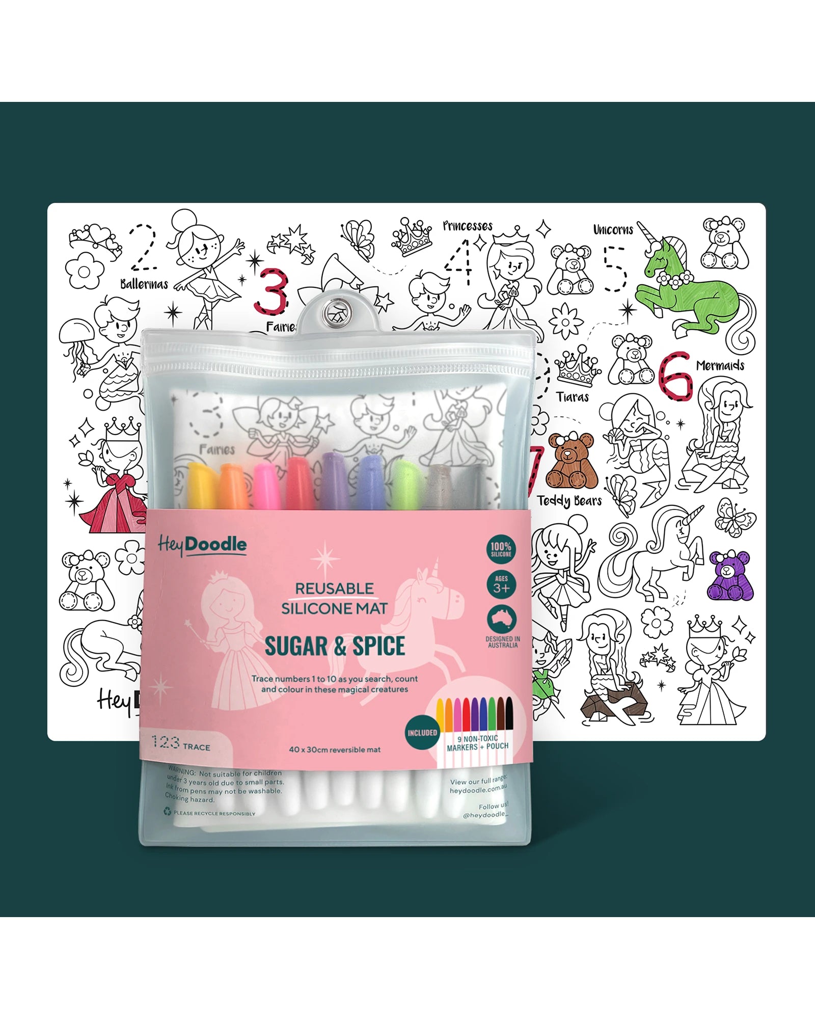 HeyDoodle Mats 123 Series Princess
