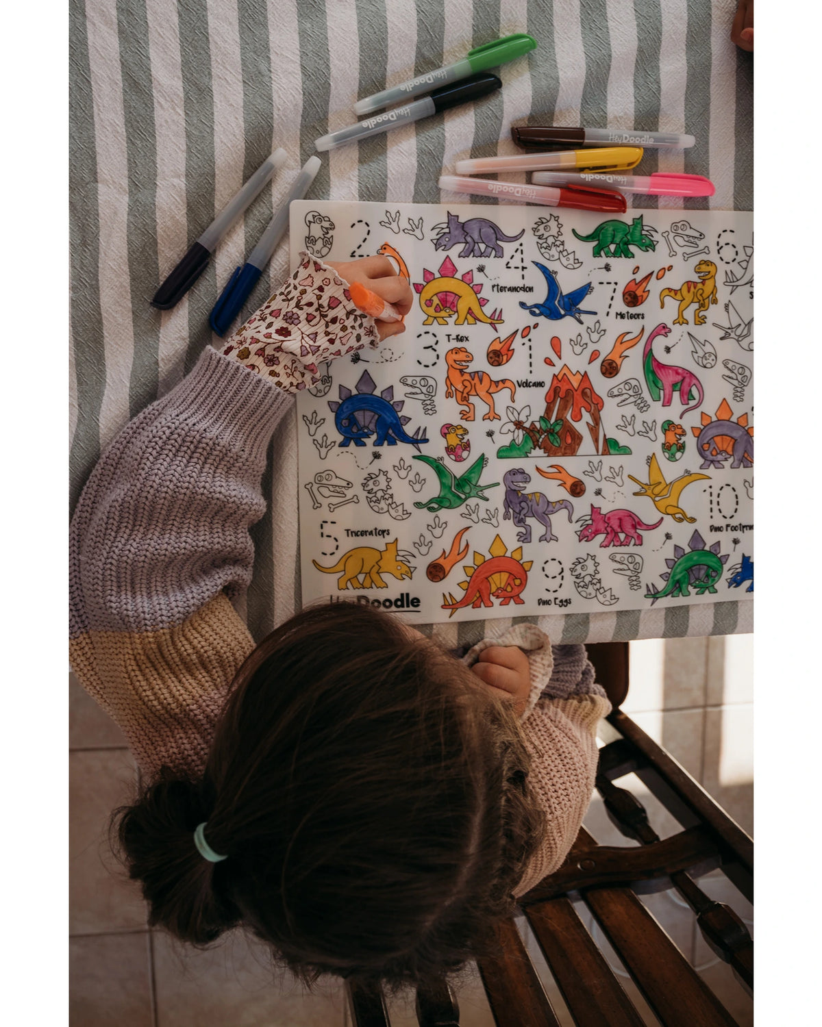 HeyDoodle Mats 123 Series Dinosaur