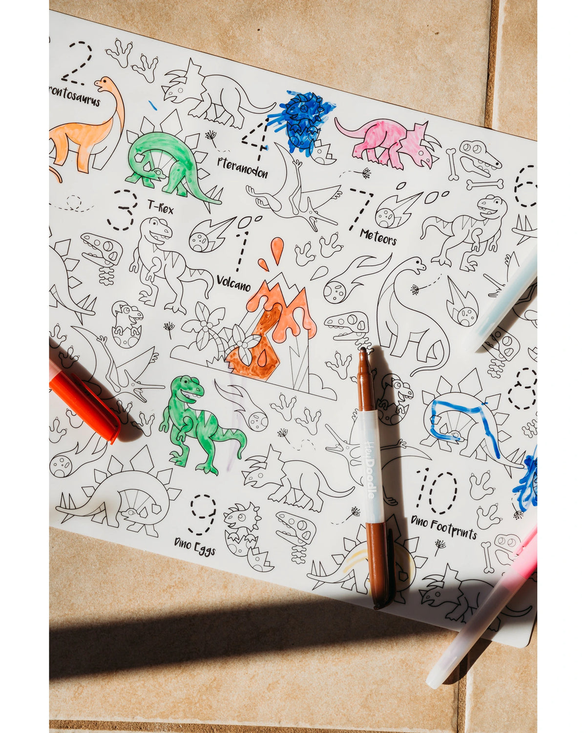 HeyDoodle Mats 123 Series Dinosaur