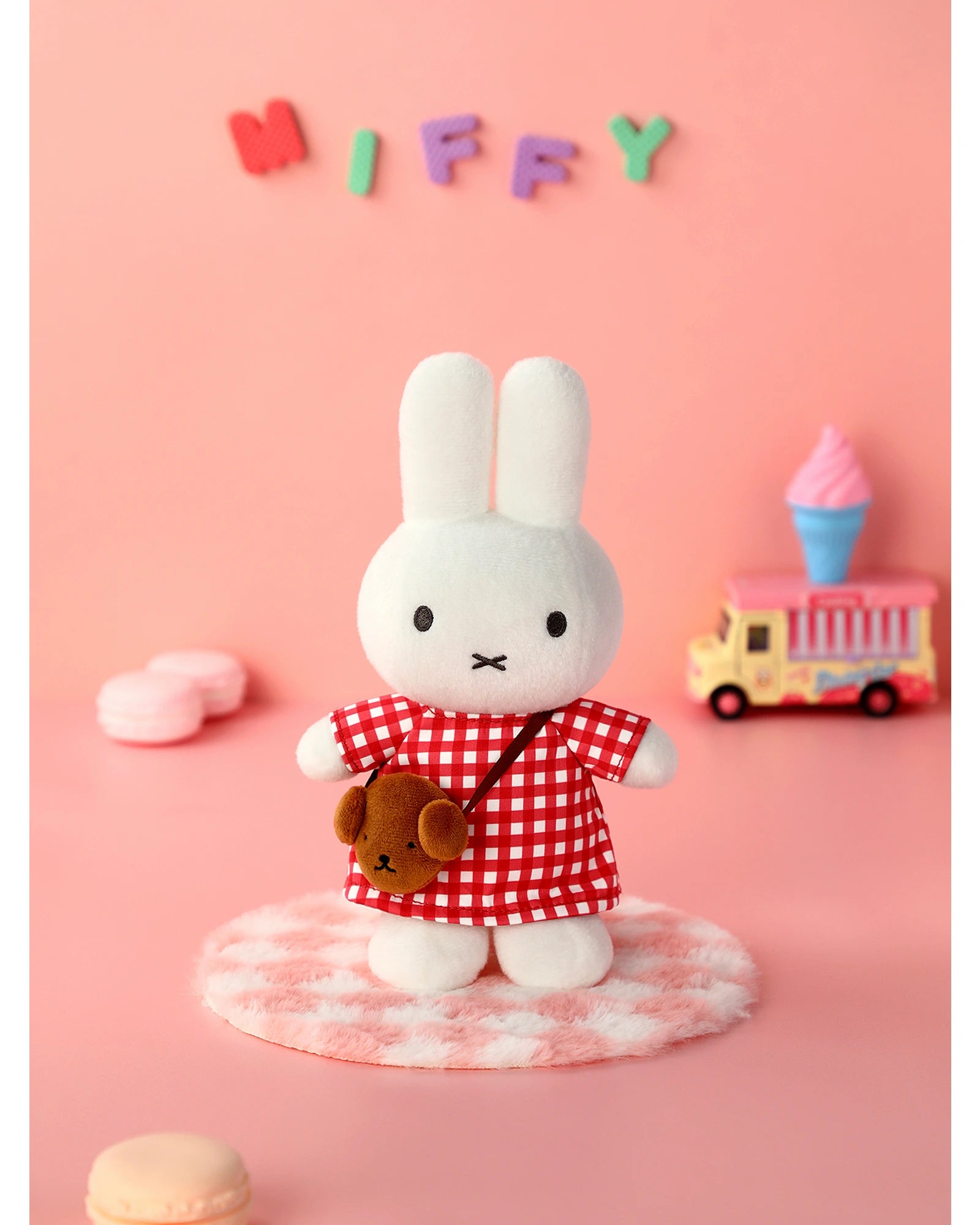 Miffy Checkered Dress with Snuffy Bag