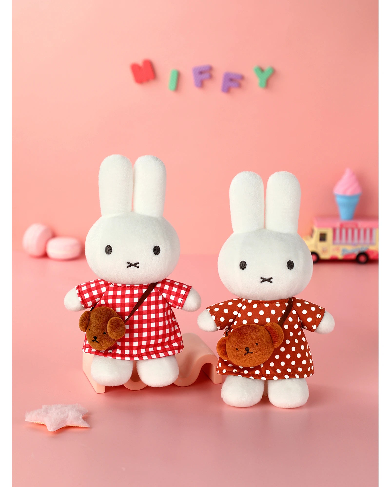 Miffy Checkered Dress with Snuffy Bag