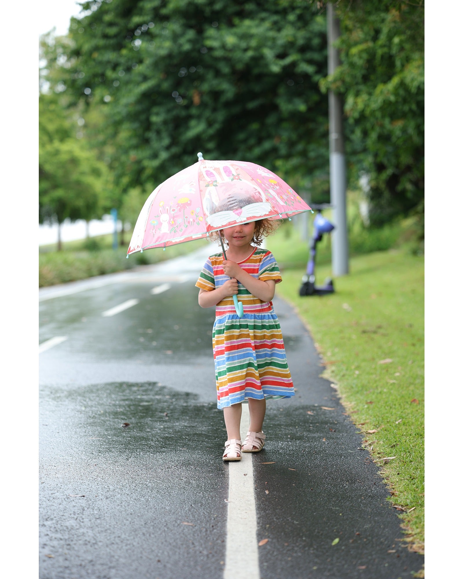 Gift Junction Colour Changing Dome Umbrella Bunnies