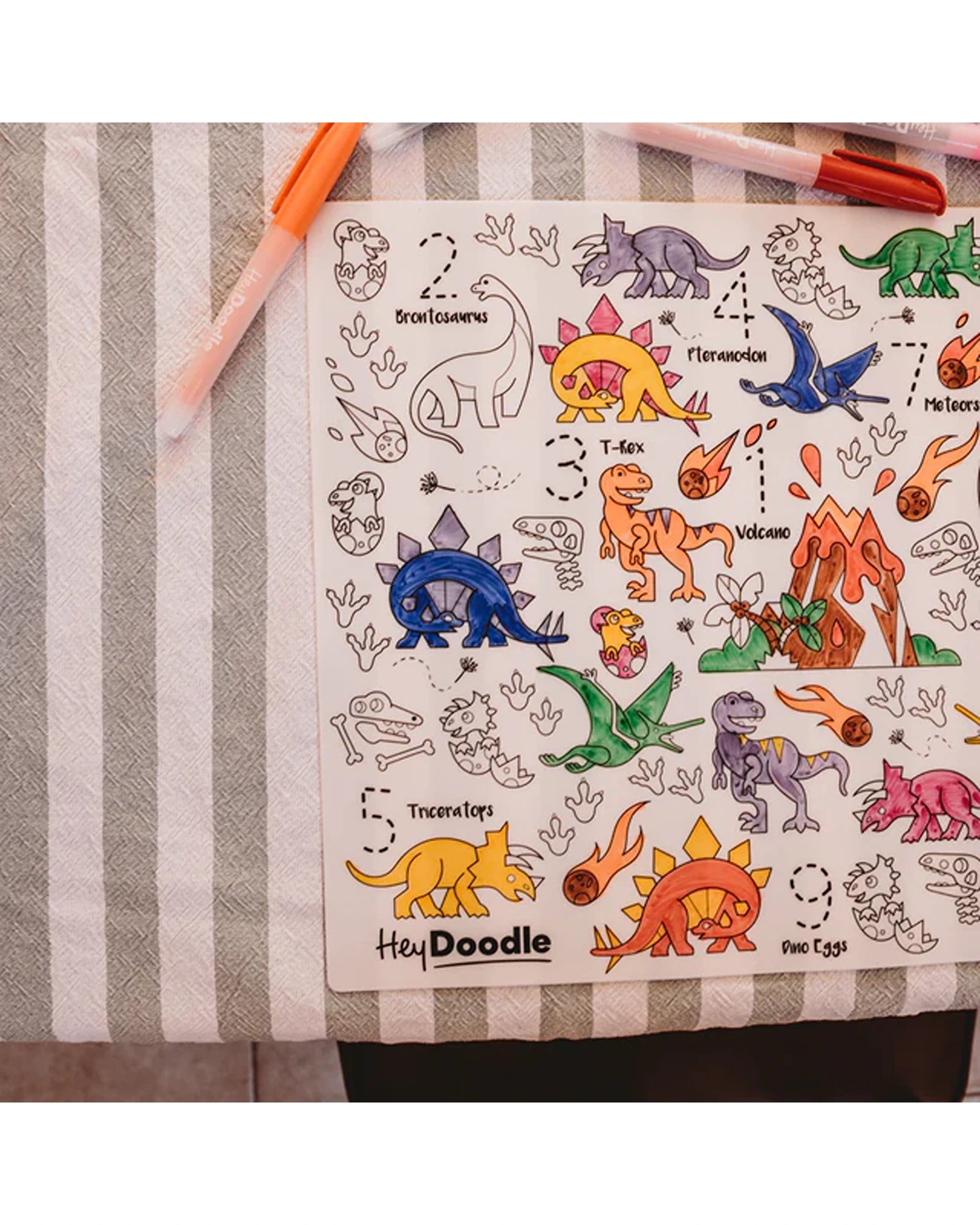 HeyDoodle Mats 123 Series Dinosaur
