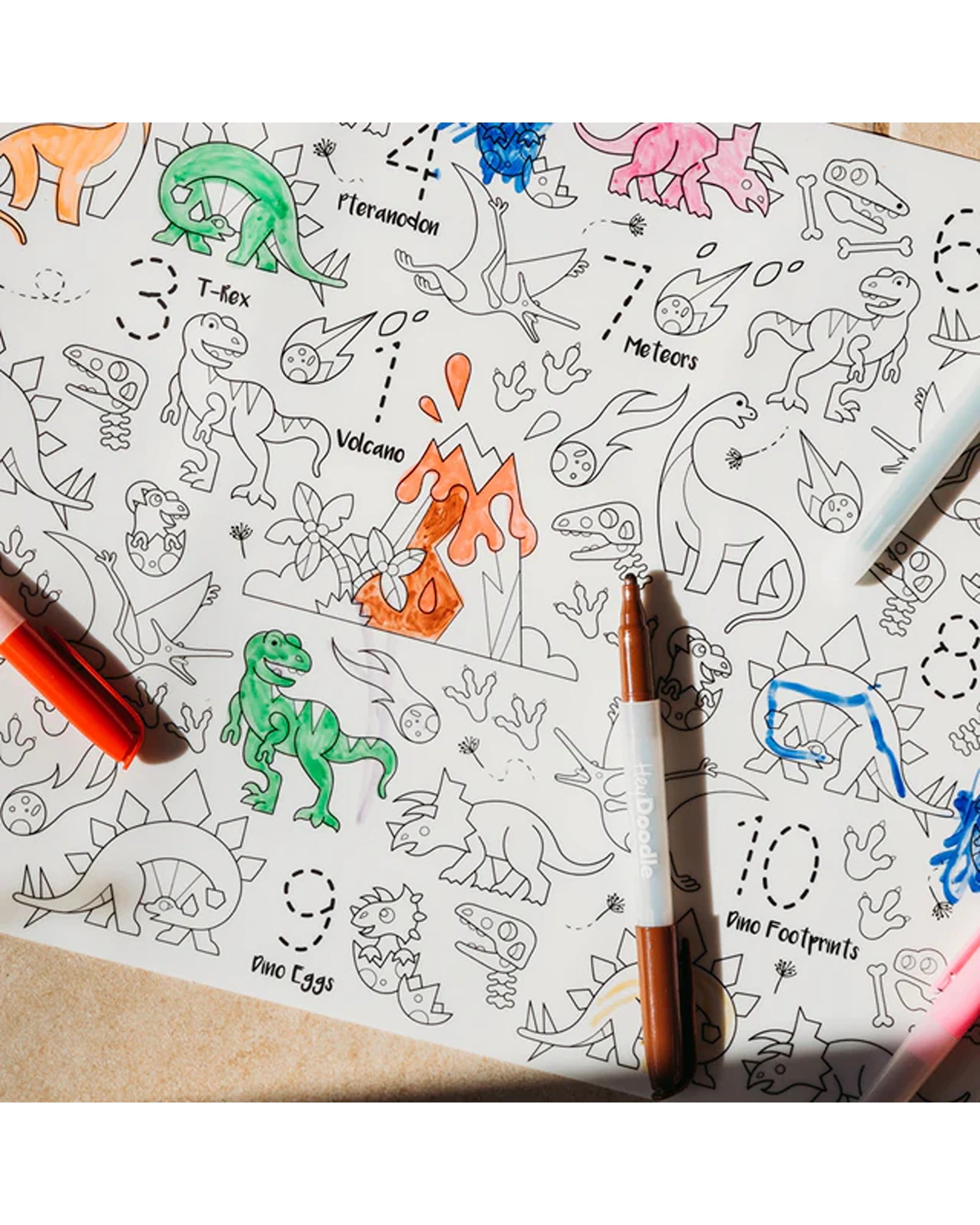 HeyDoodle Mats 123 Series Dinosaur