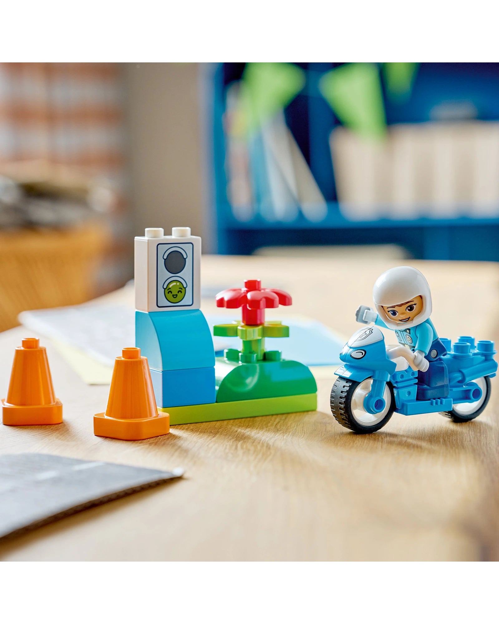10471 Blue Police Motorcycle