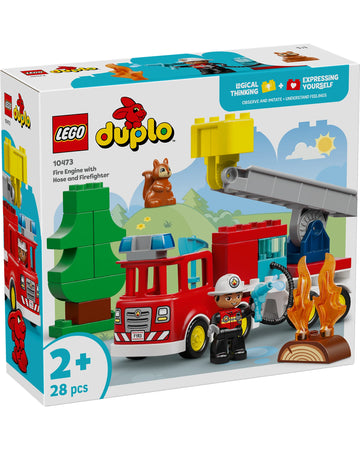 10473 Fire Truck with Hose and Firefighter