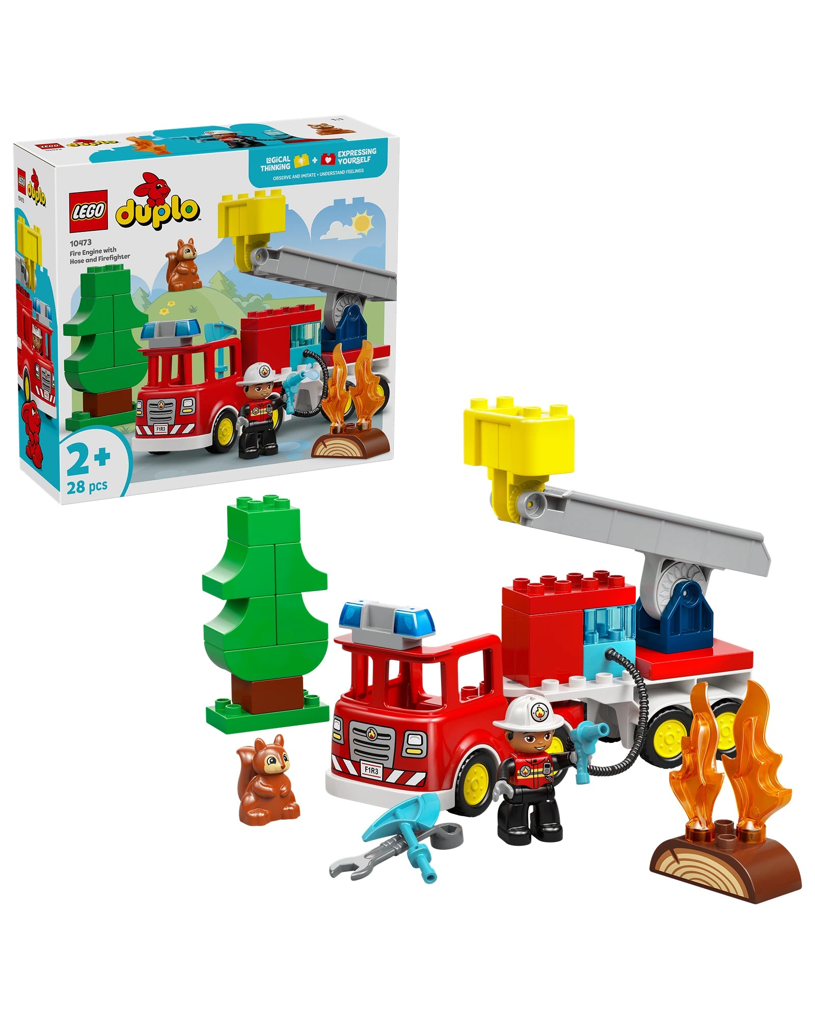 10473 Fire Truck with Hose and Firefighter