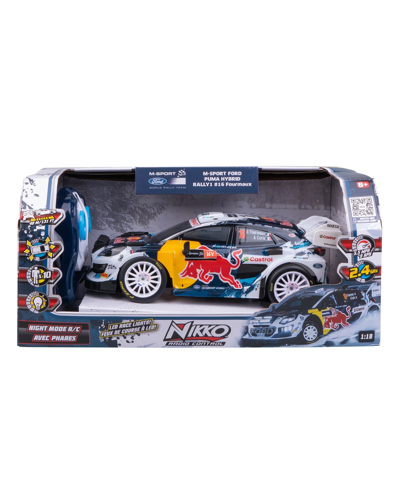 1:18 Night Mode RC M-Sport Ford Puma Hybrid Rally1 #16 Fourmaux
