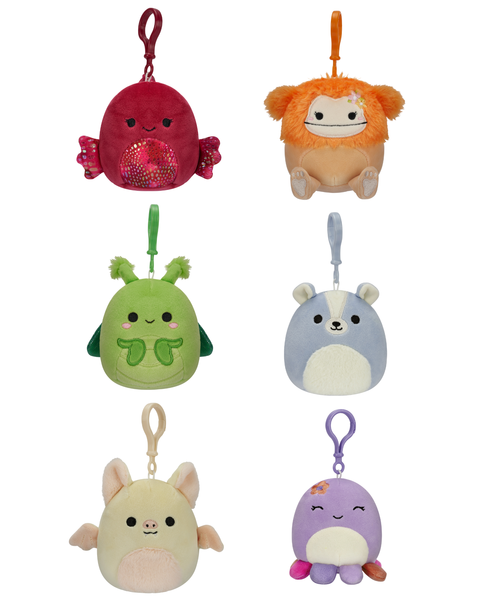 Squishmallows 3.5 Inch Clip Ons Assorted