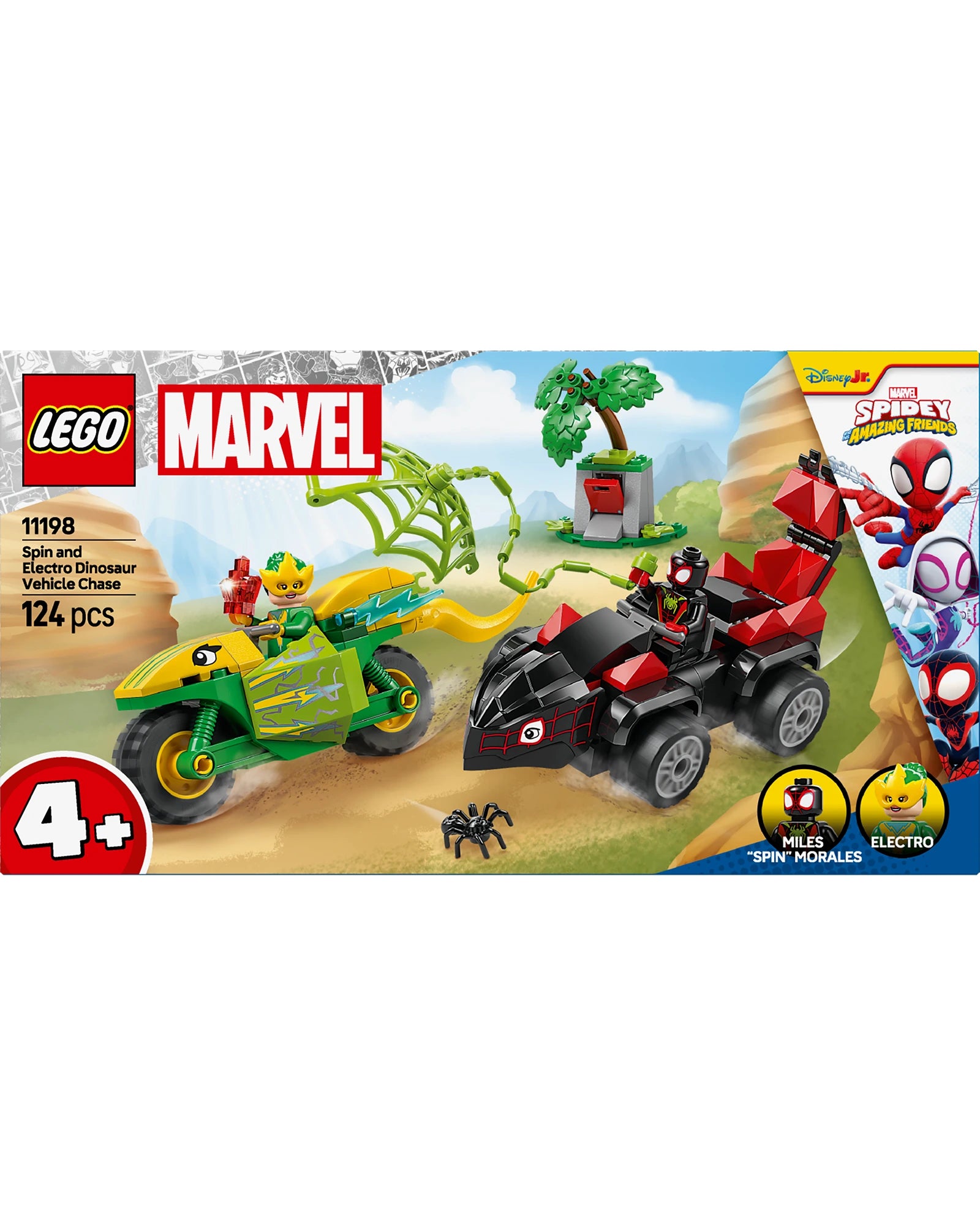 11198 Spin and Electro Dinosaur Vehicle Chase