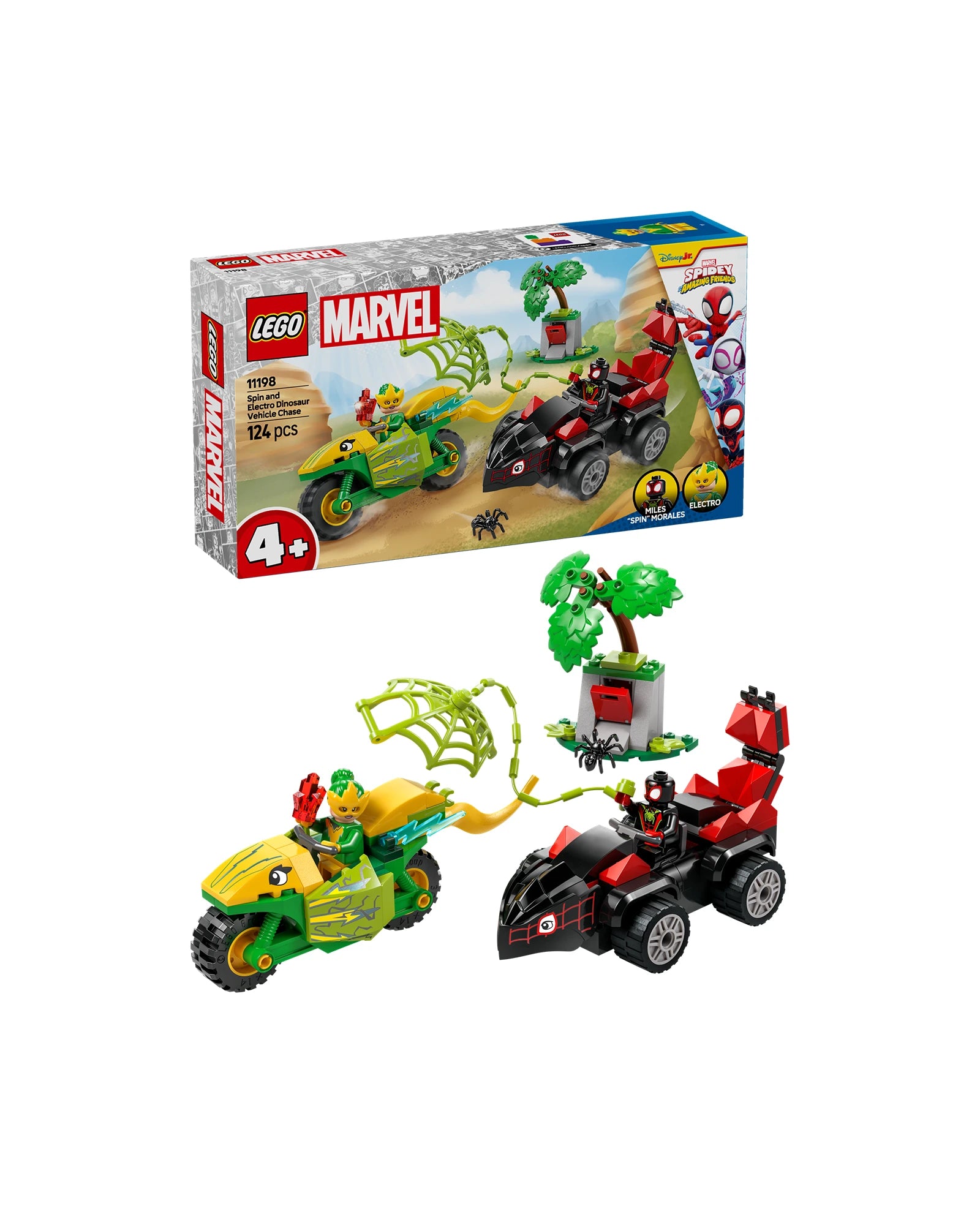 11198 Spin and Electro Dinosaur Vehicle Chase