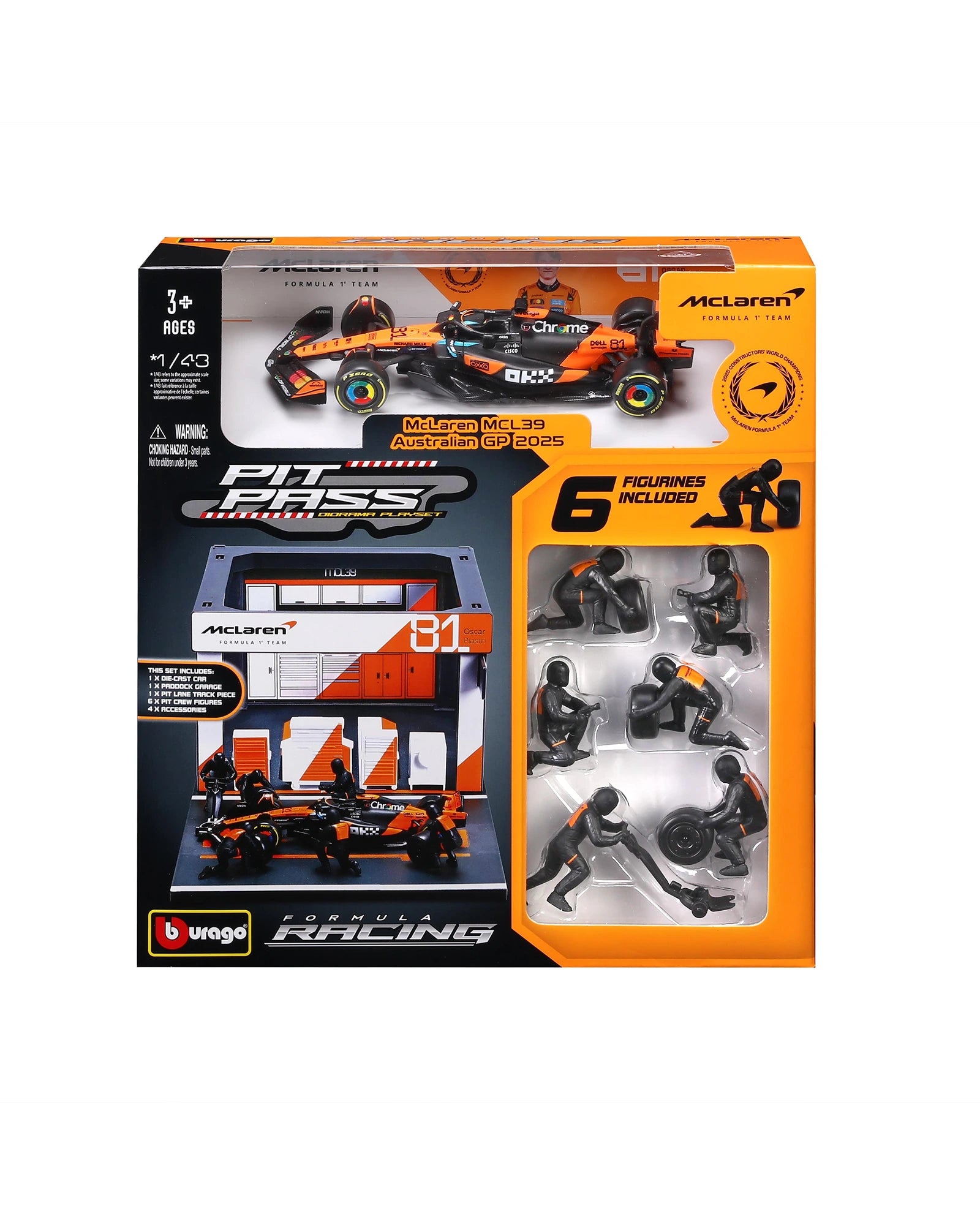 Pitt Pass 1/43 Race - McLaren MCL39 (2025) (W/Out Helmet) #81 Piastri