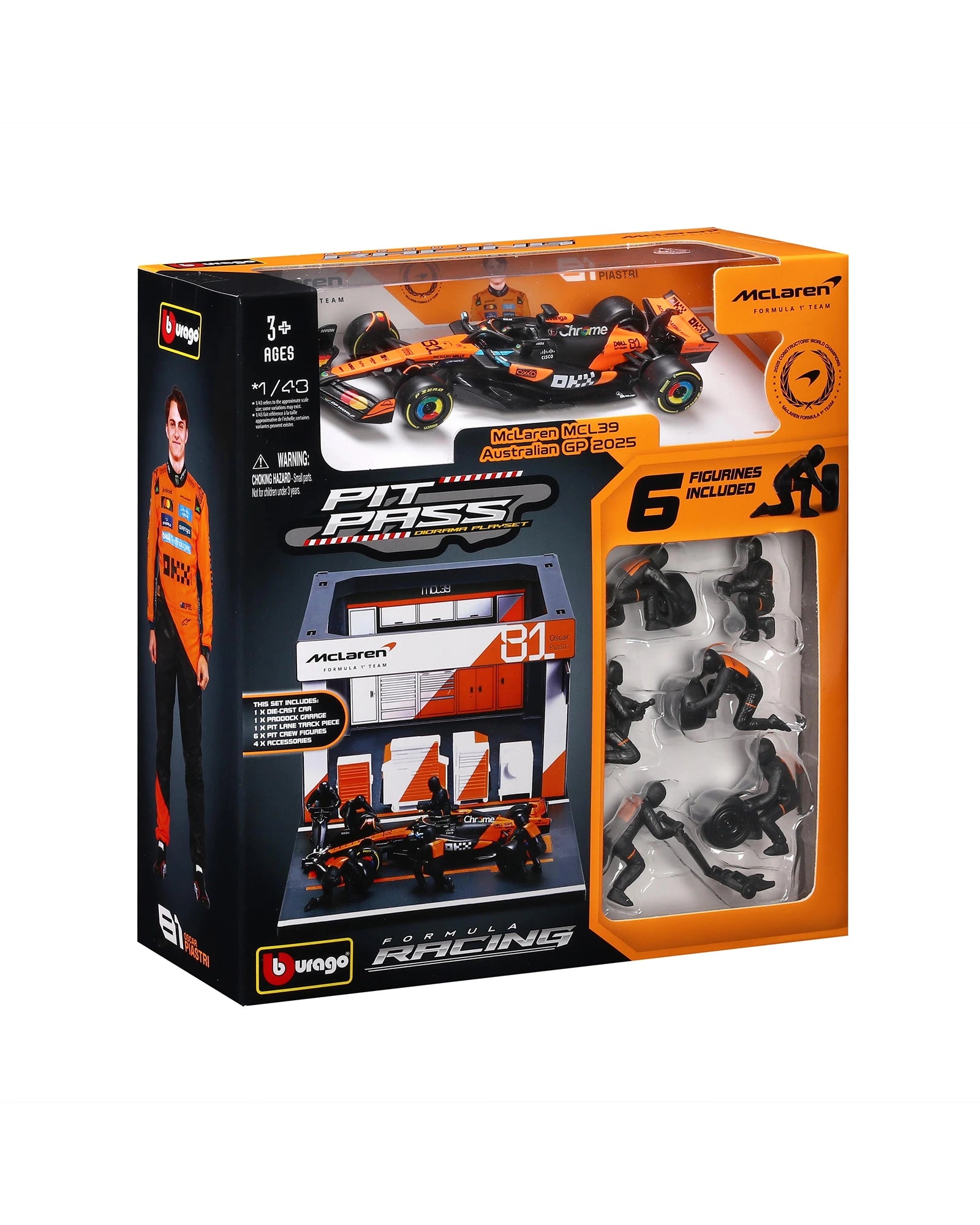 Pitt Pass 1/43 Race - McLaren MCL39 (2025) (W/Out Helmet) #81 Piastri