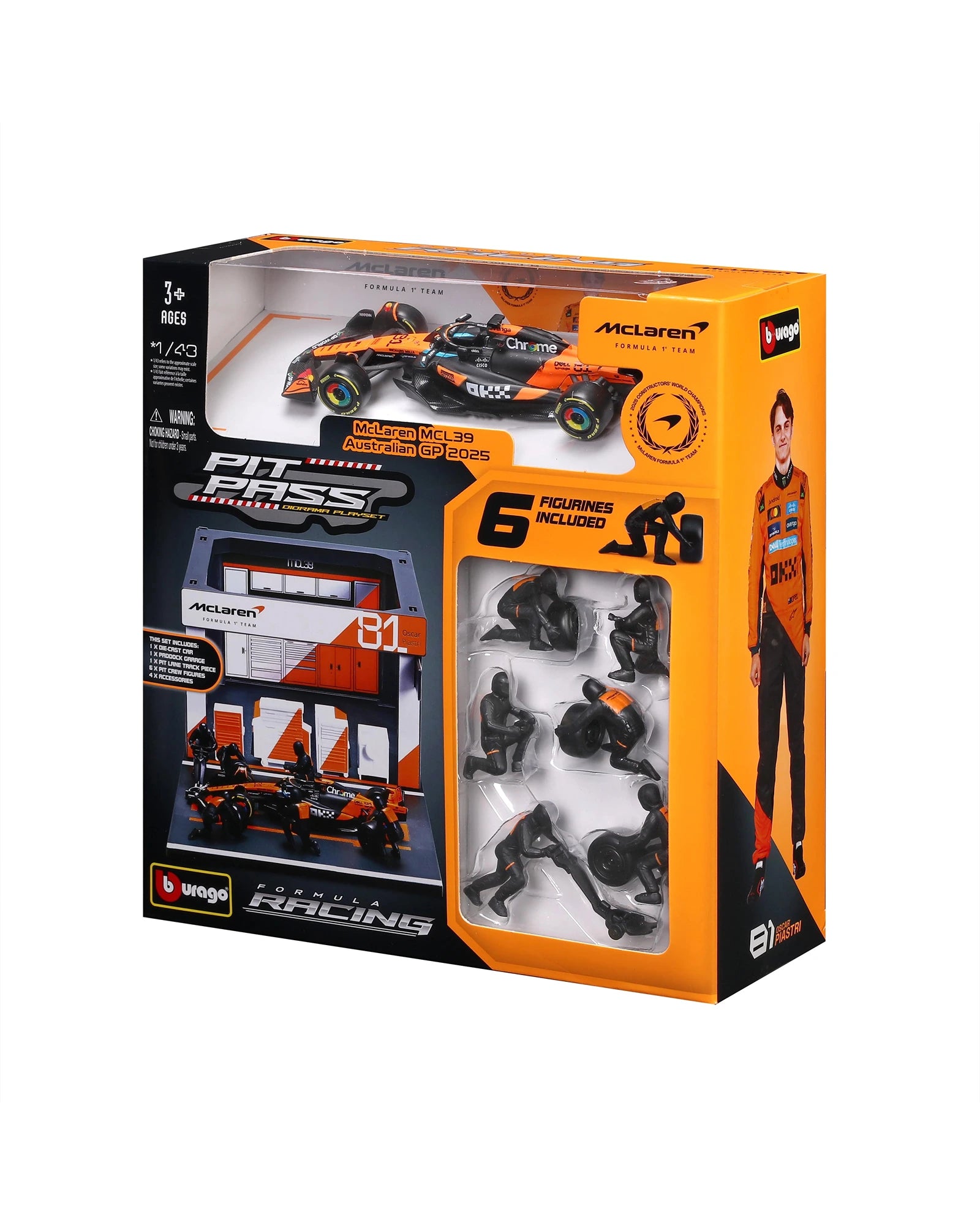 Pitt Pass 1/43 Race - McLaren MCL39 (2025) (W/Out Helmet) #81 Piastri