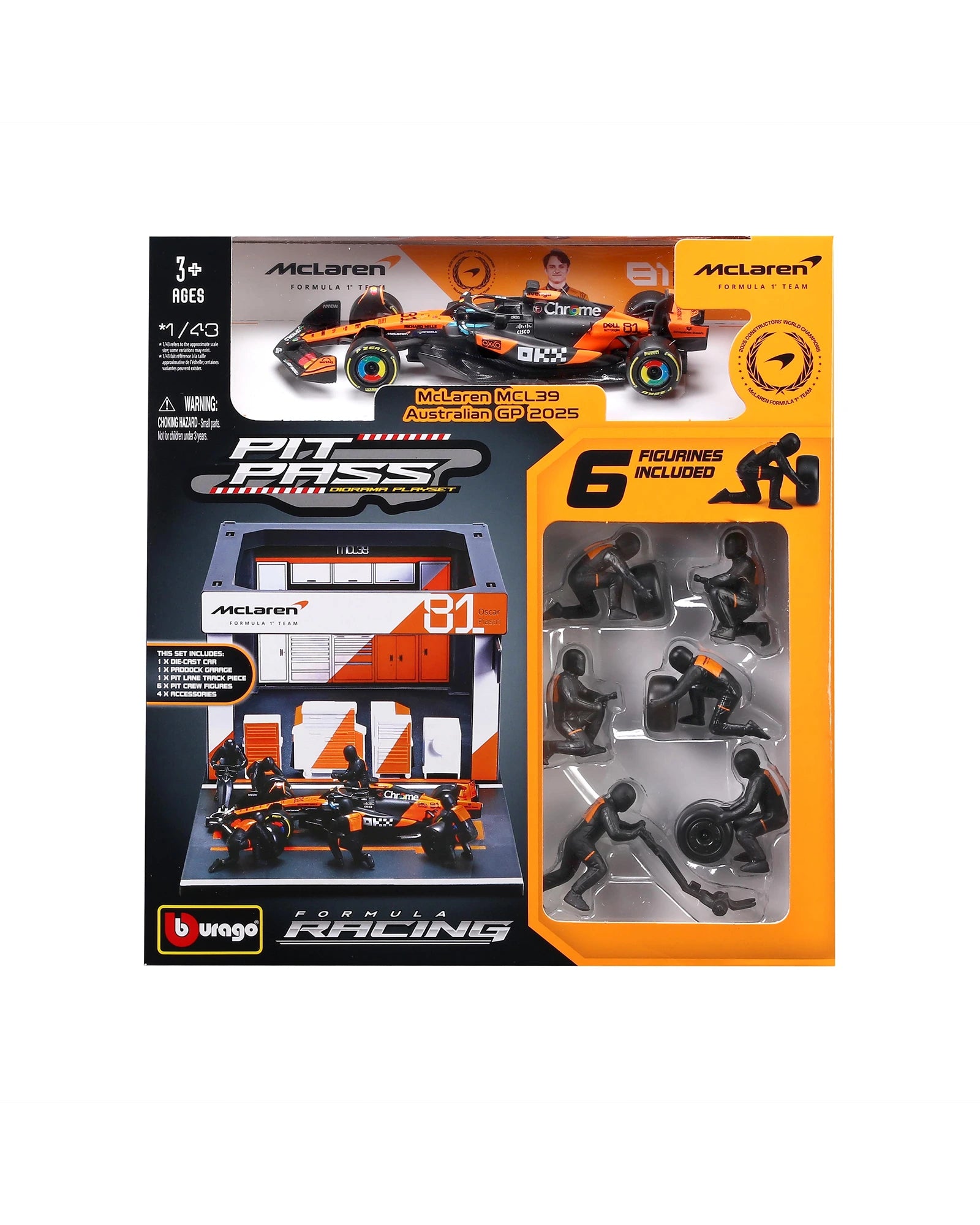 Pitt Pass 1/43 Race - McLaren MCL39 (2025) (W/Out Helmet) #81 Piastri