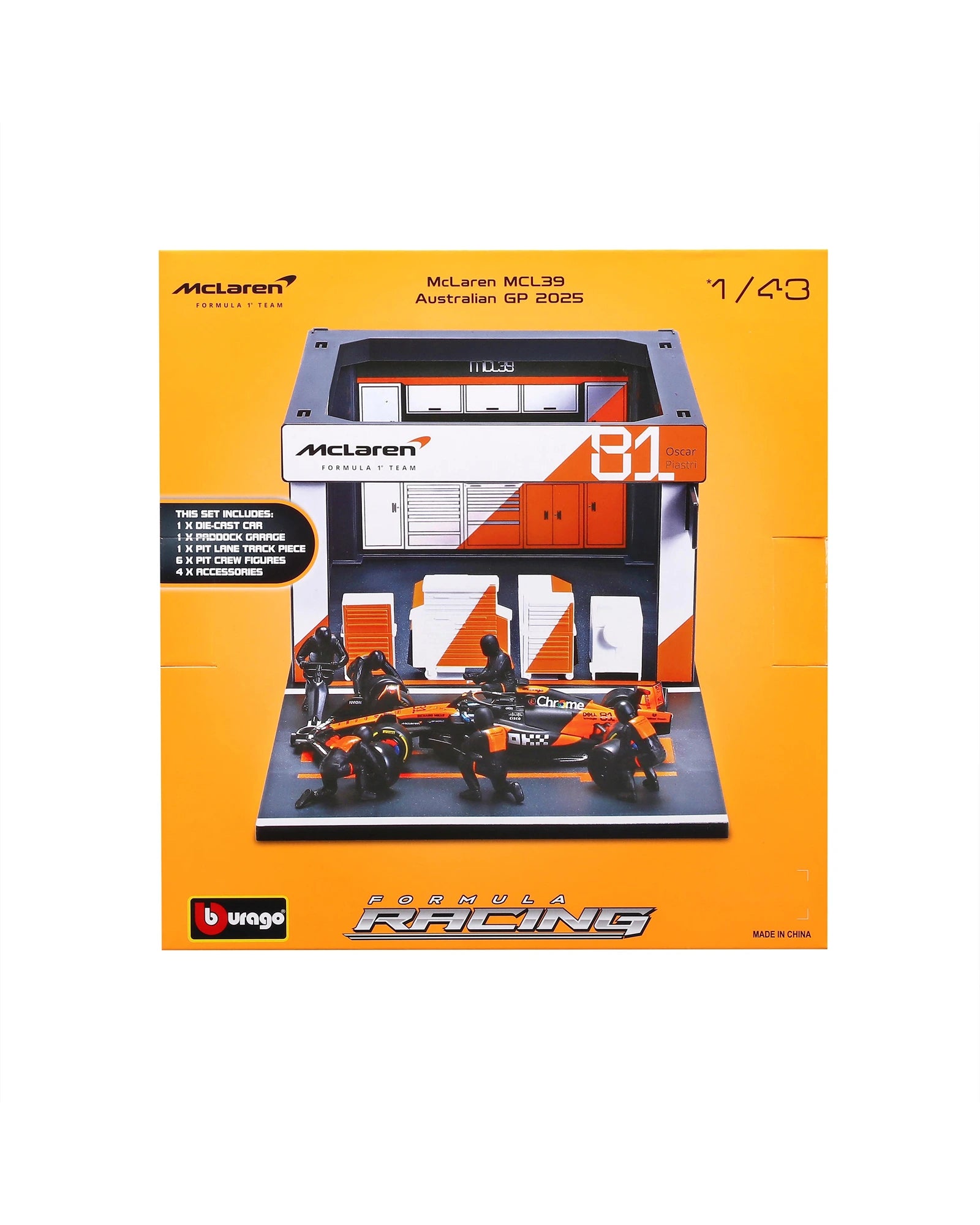 Pitt Pass 1/43 Race - McLaren MCL39 (2025) (W/Out Helmet) #81 Piastri