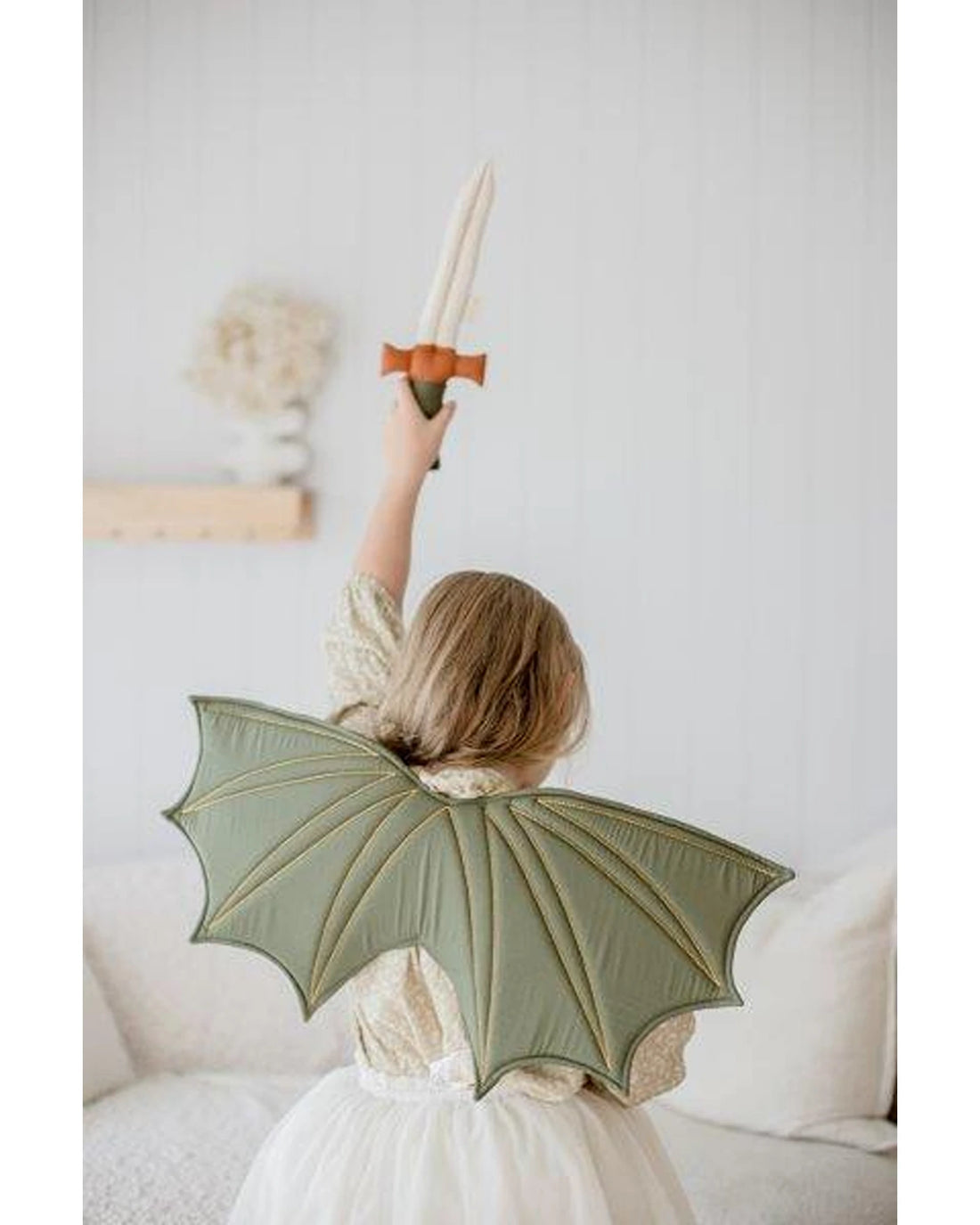Fabelab - Dress up - Wings - Dragon Green, 65 cm