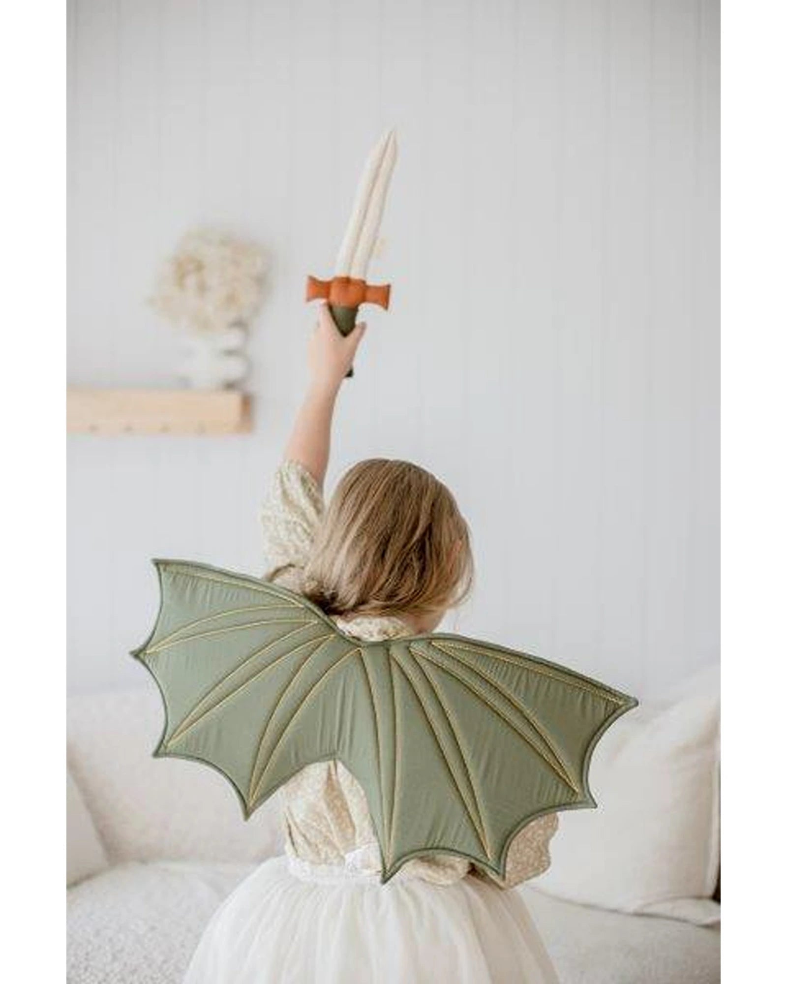 Fabelab - Dress up - Wings - Dragon Green, 65 cm