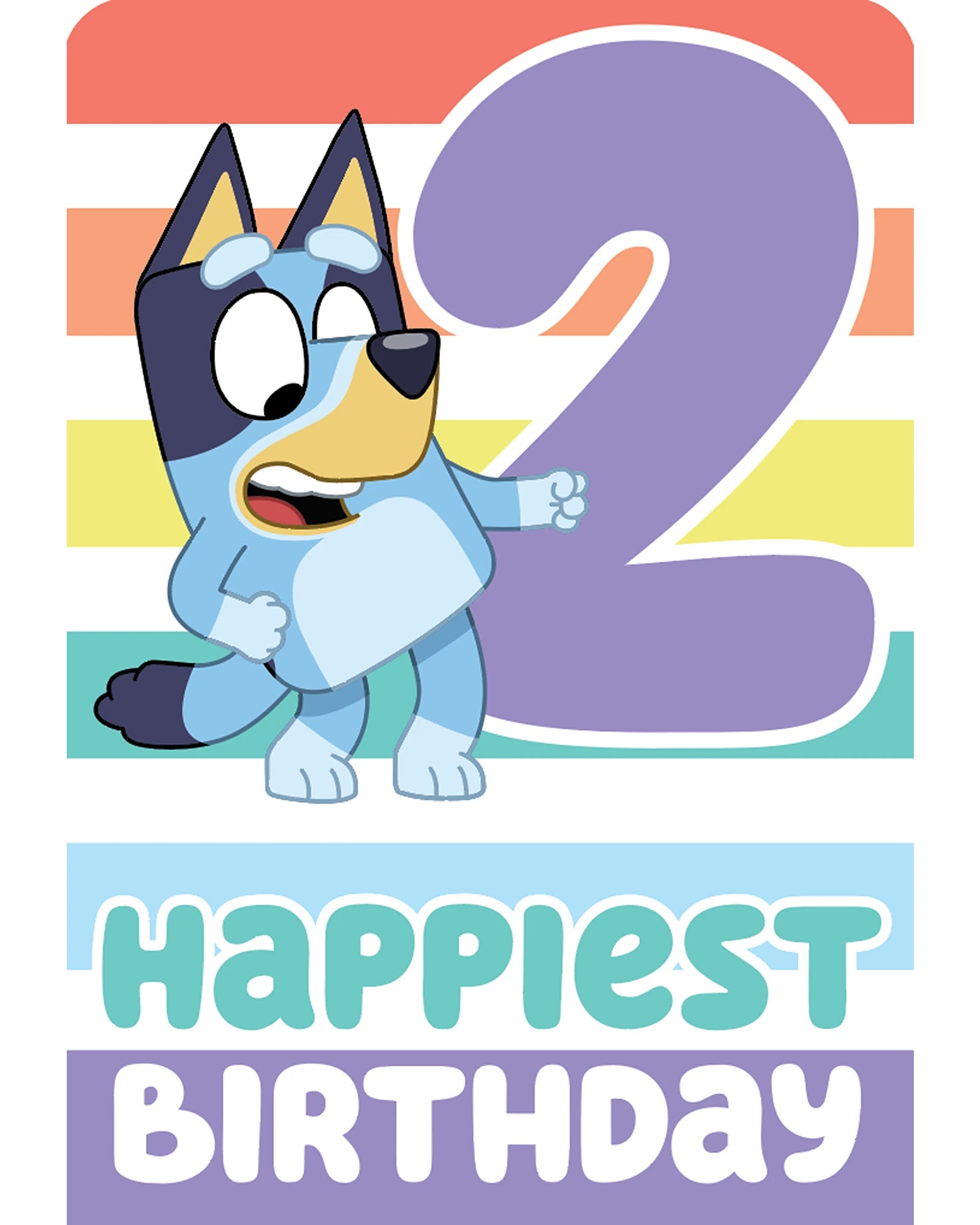 Waterlyn Bluey Purple 2 Rainbow Stripes