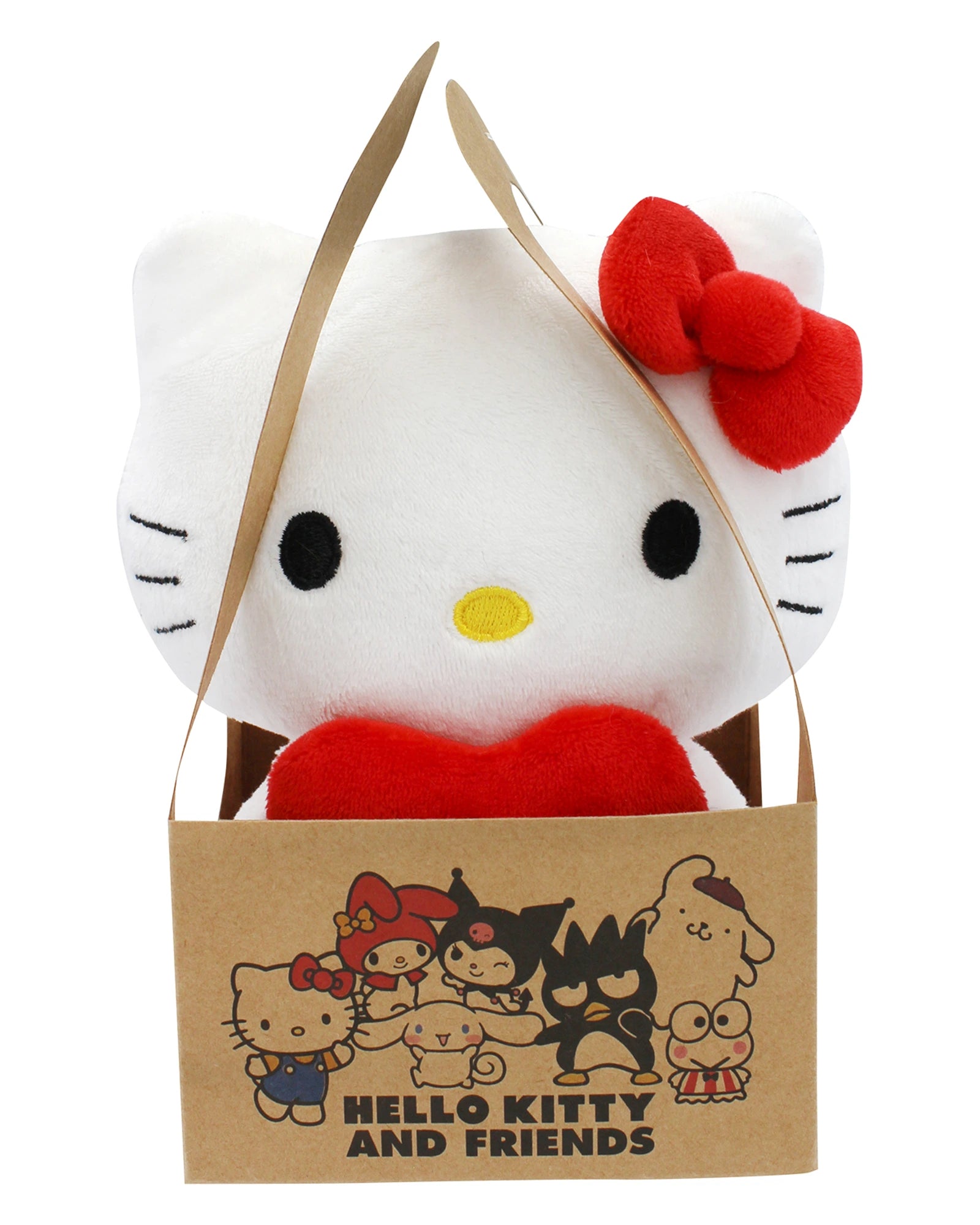 Hello Kitty Heart Plush Toy 14cm In Paper Bag