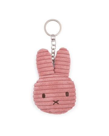Miffy Flat Keychain ECO Corduroy Dusty Rose 10cm