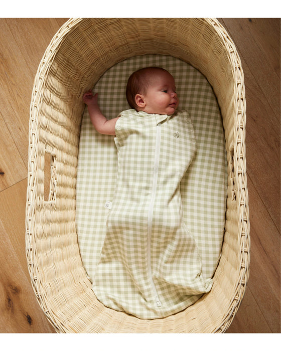 Grow Kindly 1.0 TOG Swaddle Sleeping Bag - Gumleaf Gingham