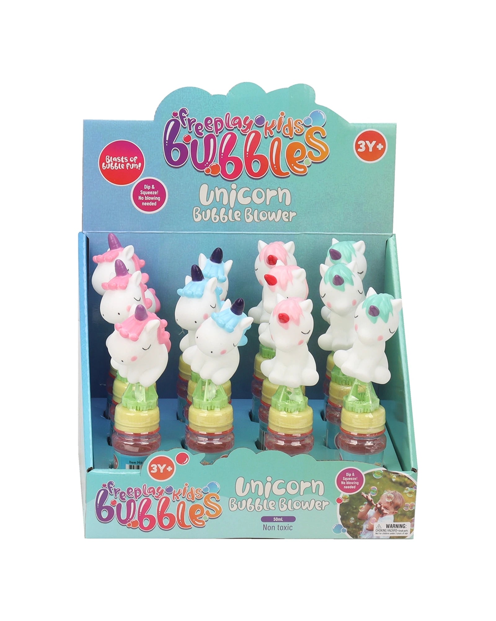 Freeplay Kids Unicorn Soft Bubble Blower