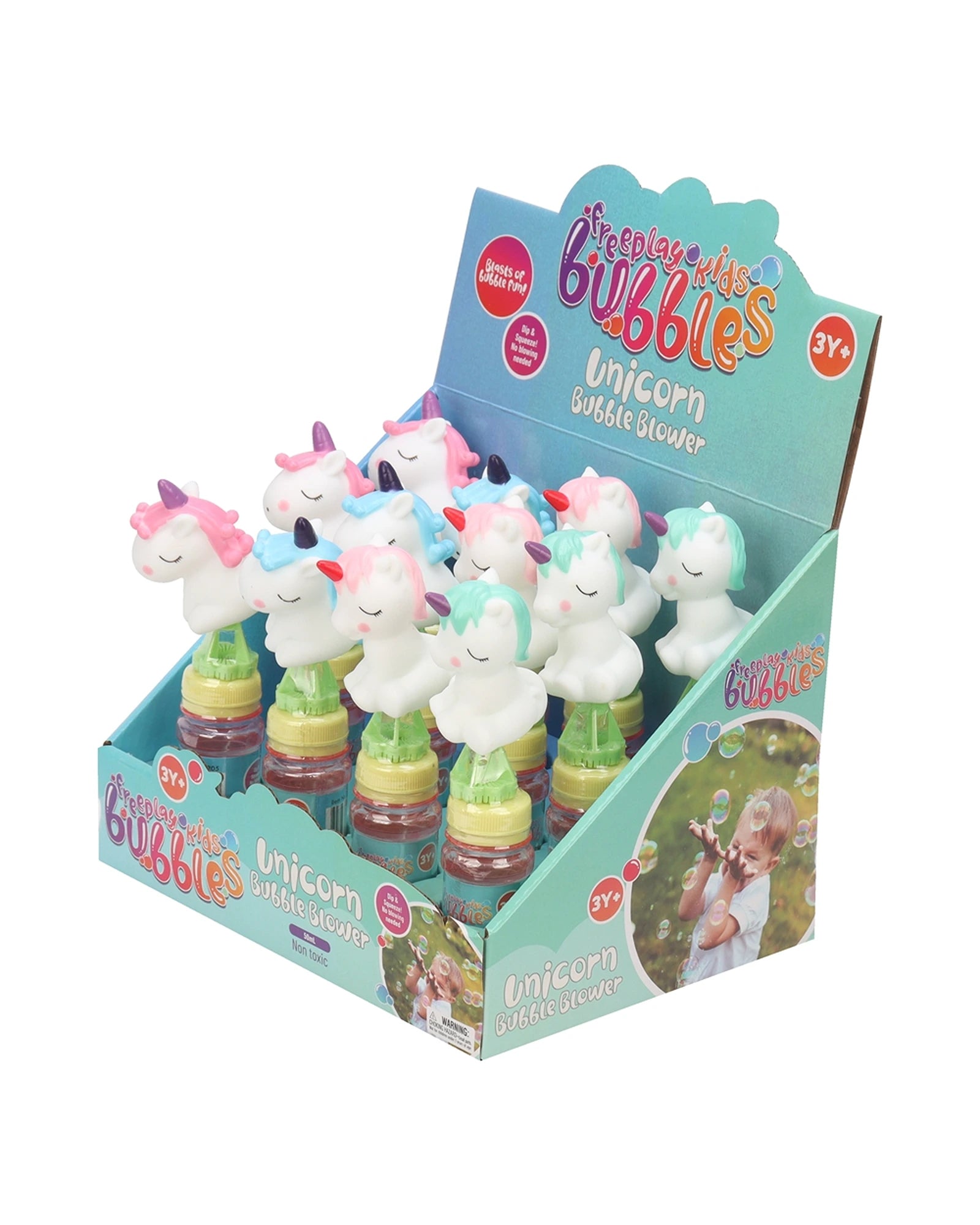 Freeplay Kids Unicorn Soft Bubble Blower
